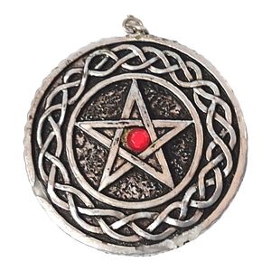 Star Ruby Medallion Costume Fashion Jewelry or Craft Charm Accent
